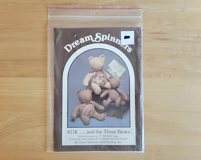 Pattern 118and the Three Bears by Great American Quilt Factory Vintage C. 1985 Dream