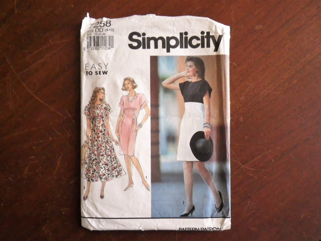 Misses Dress Simplicity Pattern 7258 Size DD 4 6 8 10 Easy to - Etsy