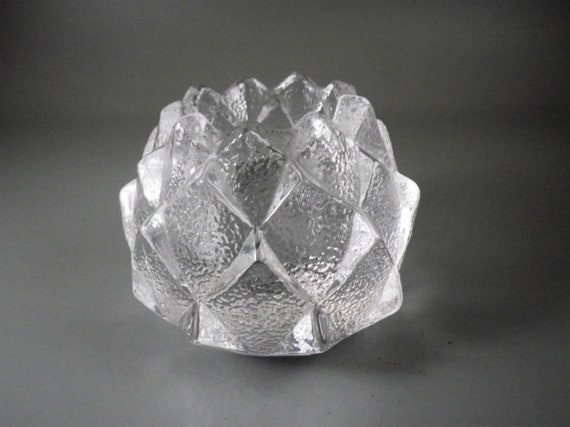 Orrefors Nimbus Firefly Crystal Votive Candleholder - Sweden