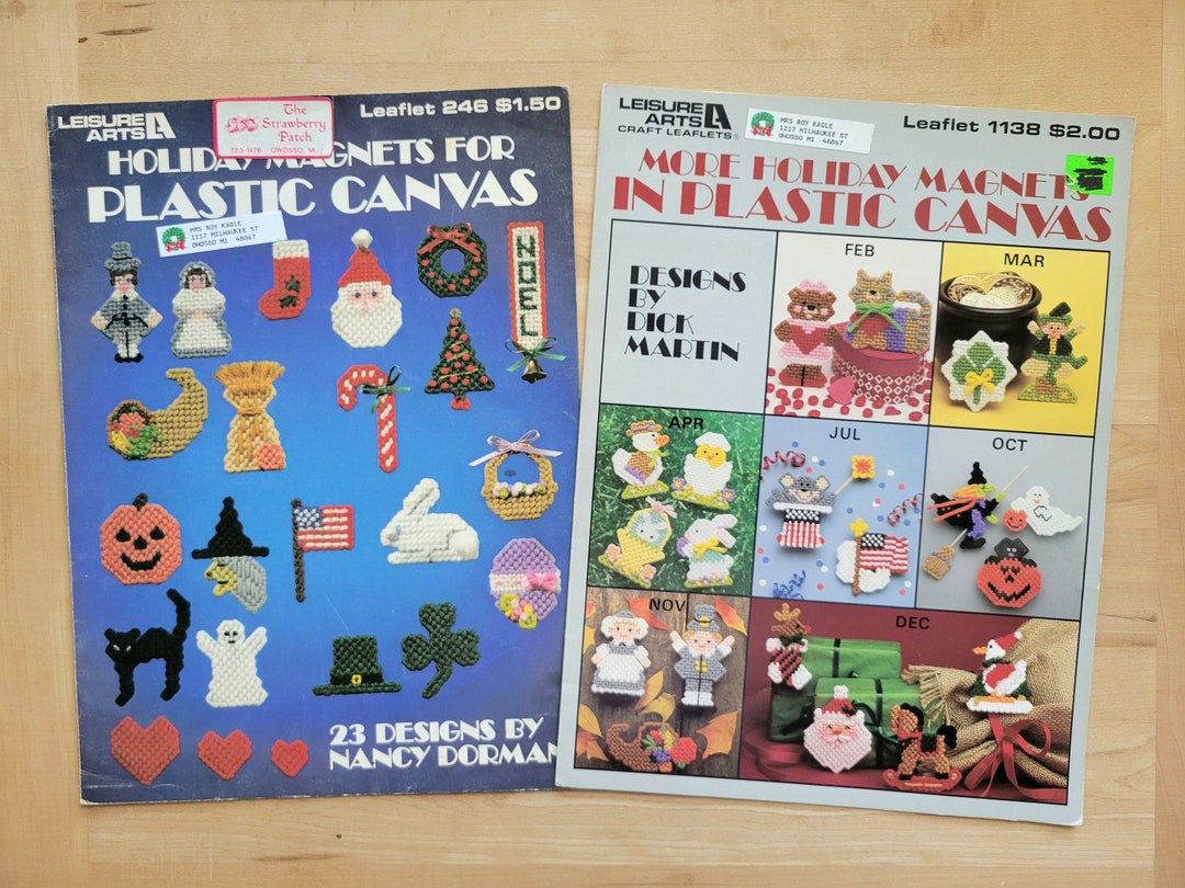 Plastic Canvas Magnets Pattern Leaflet - From Leisure Arts - CHOOSE ...