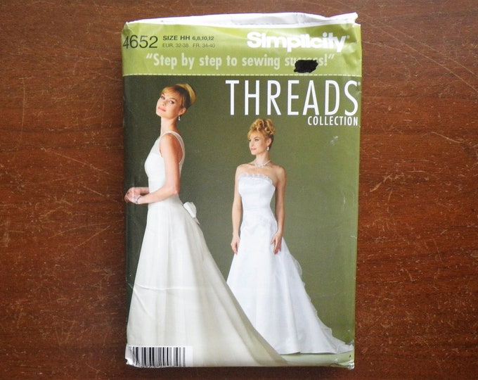 Misses Bridal Gown Simplicity Pattern 4652 Choose Your Size RR or HH C ...
