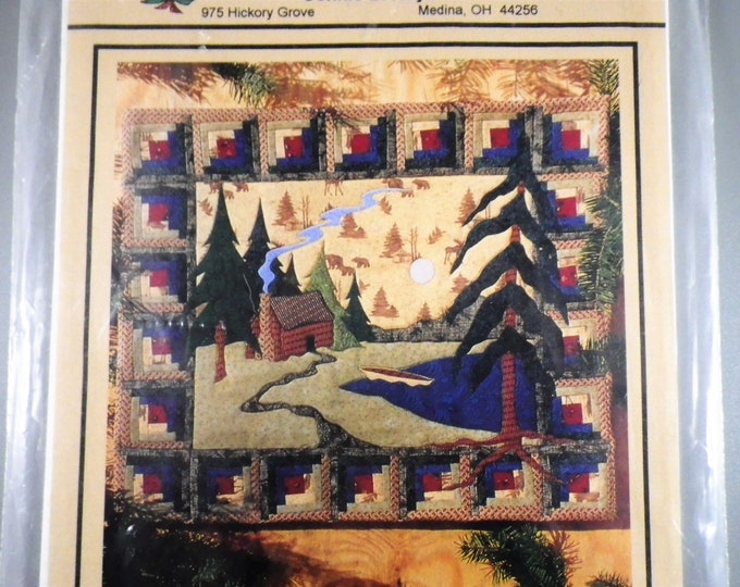 Wall Quilt Pattern Kit LOG CABIN #99101 by Pine Meadows Designs Machine ...