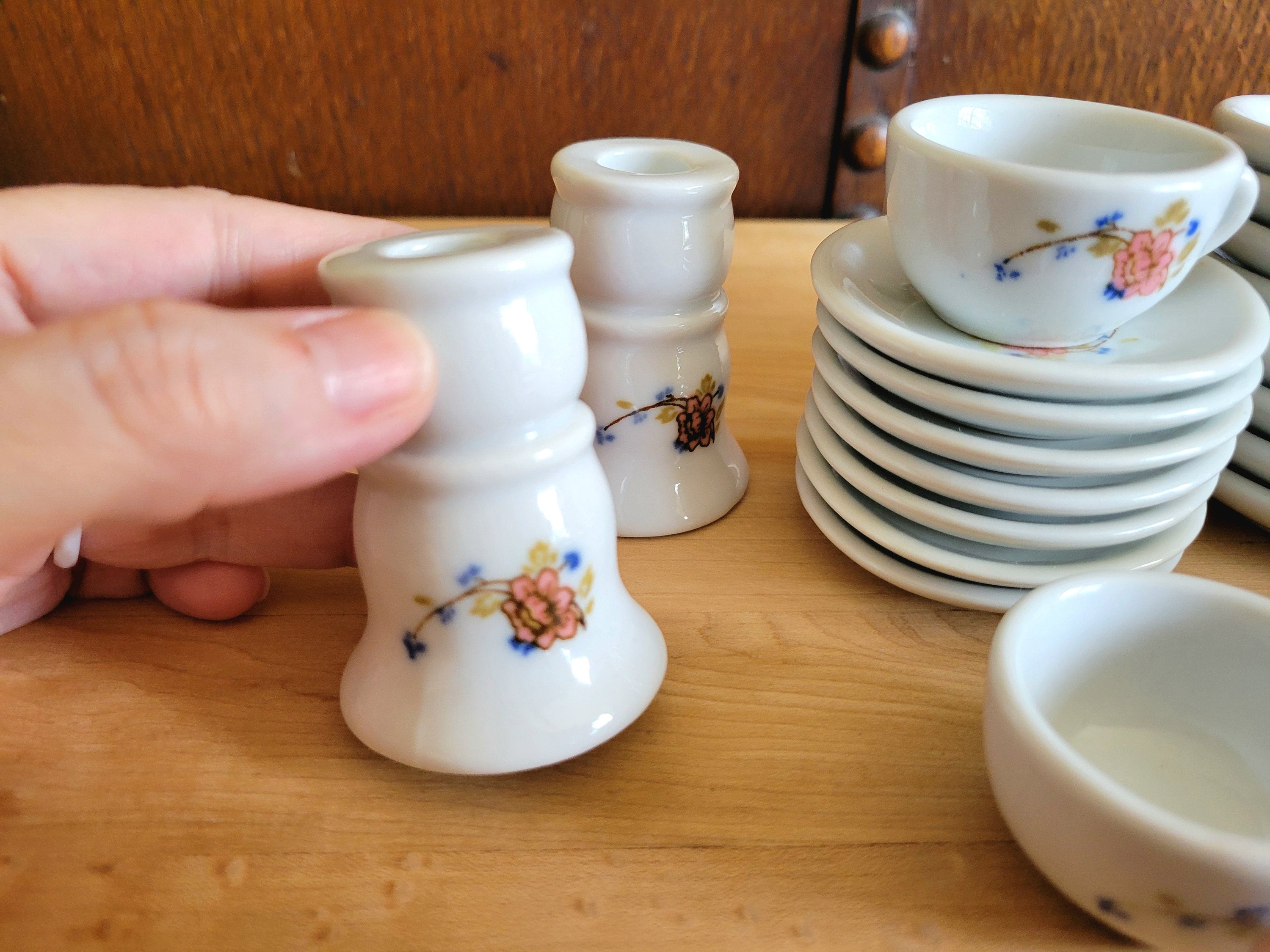 37 Pc Miniature Tea Set by Strombecker Corp - Vintage From