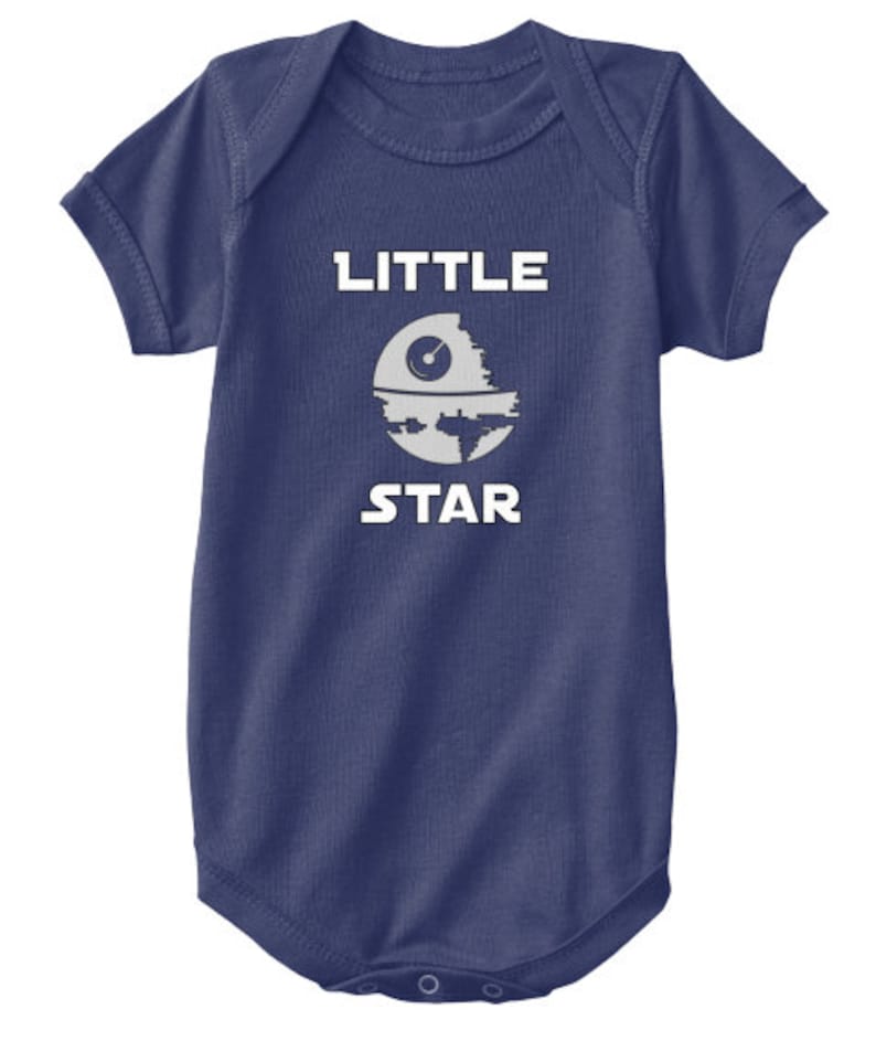 DEATH Unisex Infant Onesie LITTLE STAR Bodysuit Boy or Girl Color Options Baby Shower Newborn Gender Neutral Nursery Daddy Dude Gift Wars