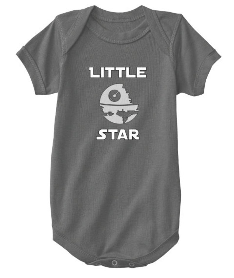 DEATH Unisex Infant Onesie LITTLE STAR Bodysuit Boy or Girl Color Options Baby Shower Newborn Gender Neutral Nursery Daddy Dude Gift Wars