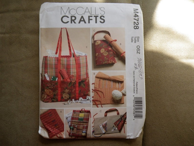Tote Bags Craft Case Organizer Mccall S Crafts Pattern M4728 Projects Knitting Needles Case Crochet Hook Sewing Pocket Organizers Guide Tote Bags Craft Case Organizer Mccall S Crafts Pattern M4728 Projects Knitting Needles Case Crochet Hook Sewing Pocket Organizers Guide