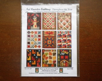 Fat Quarter Quilting Throughout the Year - by Lori Smith #1506 - Quilt Design Patterns for 9 Small Quilts using Fat Quarters - 16x20" each