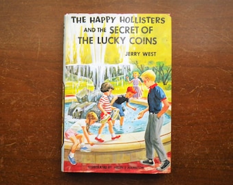 The Happy Hollisters and the Secret of The Lucky Coins (The Happy Hollisters, No. 22) by Jerry West c. 1962 Children's Book Nursery Decor