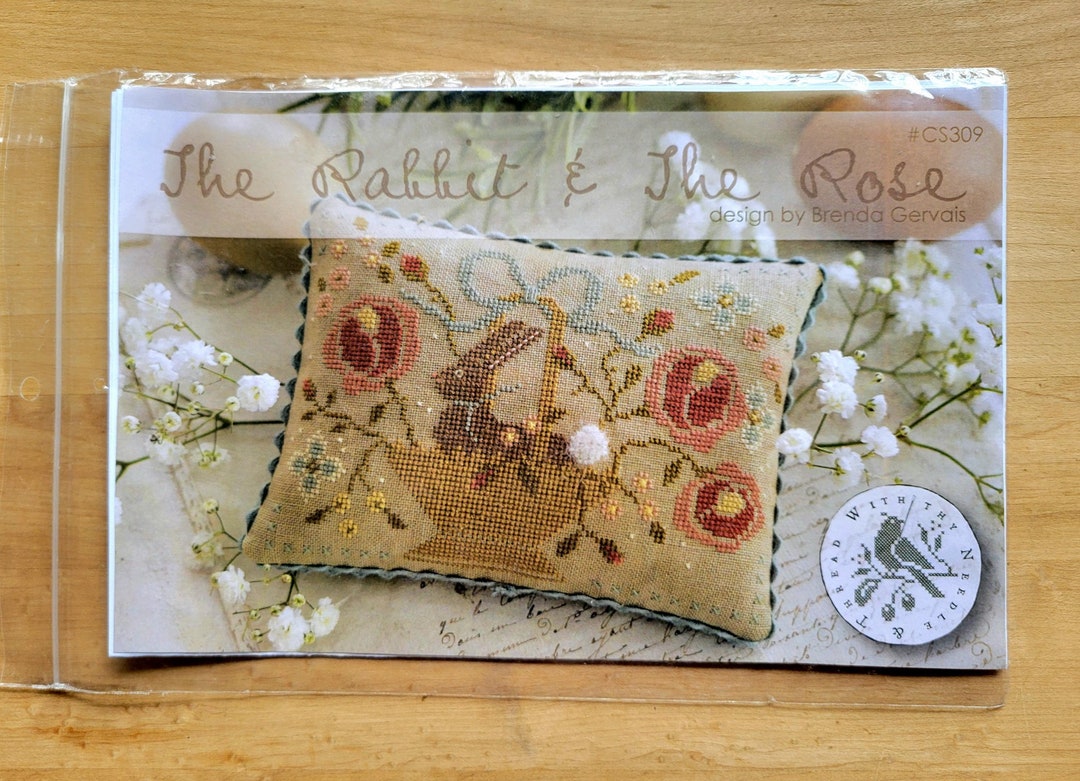 The Rabbit and the Rose - Charted Cross Stitch Pattern - Stitch Count ...