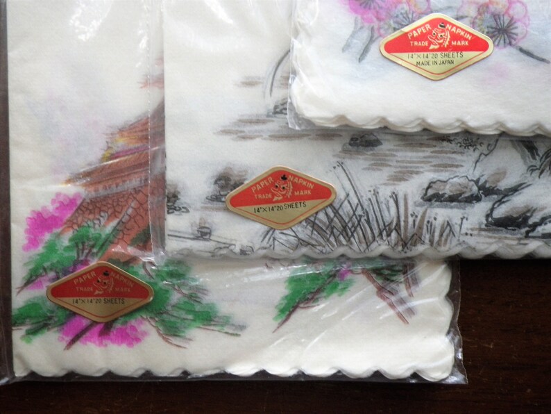 Set of 20 Rice Paper Napkins CHOOSE YOUR PATTERN Vintage Etsy