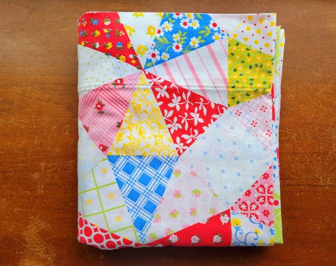 Burlington House Full Flat Bed Sheet quilting Bee Pattern Vintage Bed