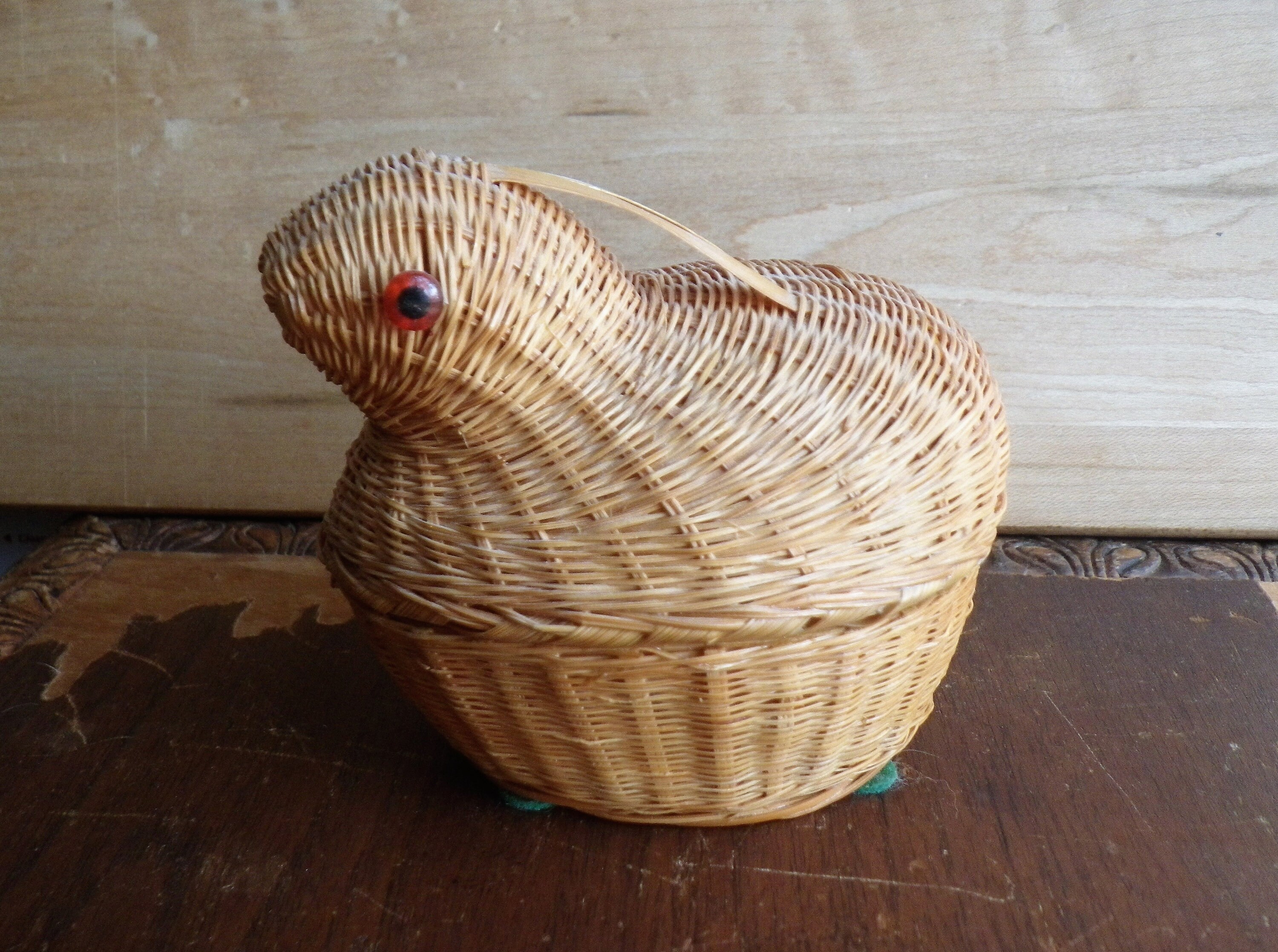 Quirky Rattan Rabbit Figure 1950's Wicker Bunny 4w Etsy