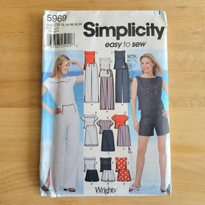 Simplicity 5598 Sewing Pattern for Dummies Wrights Bags 