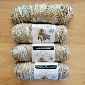 Soft & Shiny Yarn - Shimmer Colorway - Loops and Threads - 4oz / 207yd - Acrylic