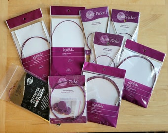 CHOOSE YOUR Knit Picks Knitting Tools - Fixed Circular, Classic Circular, Interchangeable Knitting Cables or Fast Addie Turbo