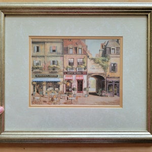 Vintage Hotel de Paris - Fabrice de Villeneuve - Framed and Matted Art Print - Frame Measures 12x15&quot;