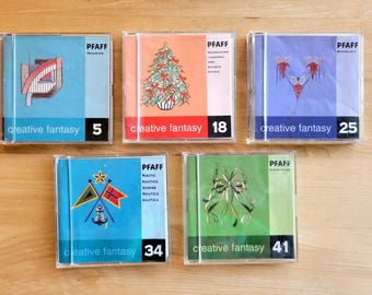 Creative Fantasy Modern Embroidery Designs Card - PICK ONE #5, 18, 25, 34, or 41 - Pfaff Creative Embroidery Machines 7570, 7560, 2140, 2170