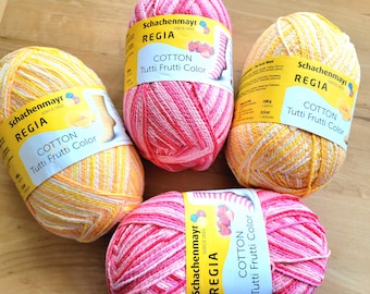 1 Skein Schachenmayr REGIA Sock Yarn - Cotton Tutti Frutti Color - 100gm/420m - Romania/Germany