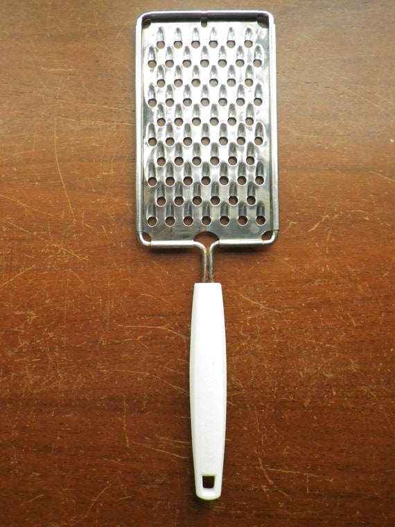 Vintage Metal Cheese Grater in Spice of Life Pattern 11-5/8 Long