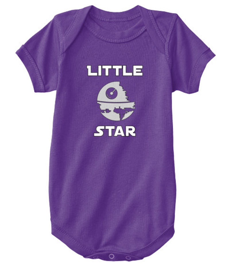 DEATH Unisex Infant Onesie LITTLE STAR Bodysuit Boy or Girl Color Options Baby Shower Newborn Gender Neutral Nursery Daddy Dude Gift Wars