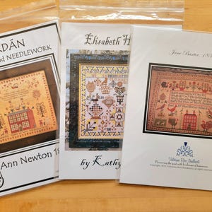 Cross Stitch Sampler Pattern -CHOOSE ONE- Ann Newton 1838 -or- Elisabeth Haig 1802 -or- Jane Baxter 1838