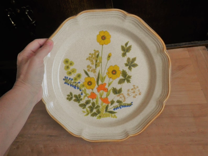 2 Dinner Plates Garden Club Pattern Mikasa Fresh Floral Replacement Table Setting Dining Flower Fest Design Made in Japan Gift Dish Vintag