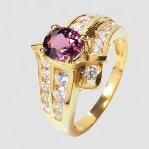 Ring mit natürlichem rosa Spinell, 925er Sterlingsilber, zierlicher Stapelring, minimalistischer Alltagsschmuck