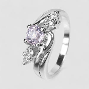 Lavender Pink Spinel 925 Sterling Silver Ring, Simple Everyday Ring, Free Resizing