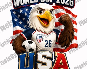 USA Soccer Eagle PNG, World Cup 2026 Digital Download, Patriotic Football Fan Graphic, Sublimation Design, Cricut File