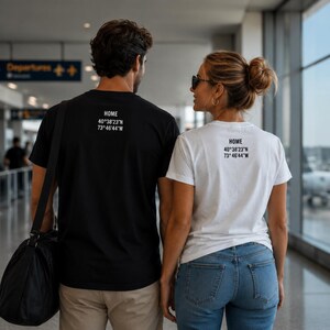 Custom Coordinates Shirt Personalized Location Tee | Coordinates Gift Shirt | GPS Coordinate Gift | Travel Gift For Couples | APPROACH