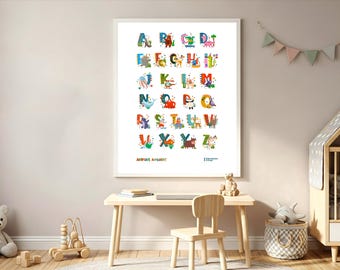 A2 Animals Alphabet A-Z Prints (Full Alphabet)
