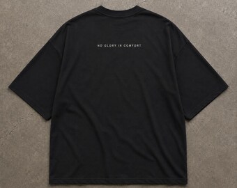 Oversized Organic Cotton T-Shirt, Unisex Gym Tee, Minimalist Workout Shirt Hybrid Athlete, Running Shirt Daily Chore
