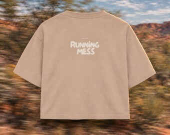 Running Mess Crop Top for Women – Cropped Sports Shirt for Running, Gym & Workout | Gift for Female Runners | Daily Chore