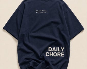 Oversized unisex T-shirt made from organic cotton | Minimalist gym shirt | Fitness streetwear | Relaxed fit sports shirt Daily Chore