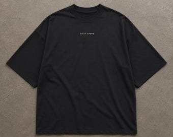 Oversized Organic Cotton T-Shirt, Unisex Gym Tee, Minimalist Workout Shirt Hybrid Athlete, Running Shirt Daily Chore