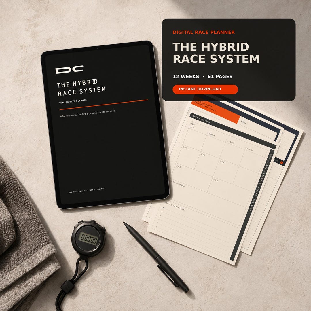 Hybrid Race Planner PDF (12-Week) — Daily Chore HYBRID DEPT. Digital Planner