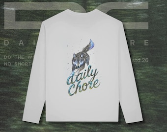 Daily Chore Organic Longsleeve – Wolf Running Shirt | Trail running & outdoor lifestyle