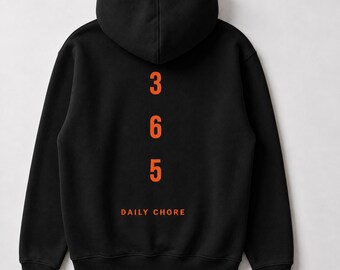Oversize Hoodie Unisex – Daily Chore 365 – Heavyweight Sport Hoodie without Drawstring – Gym, Running & Hybrid Athlete Streetwear