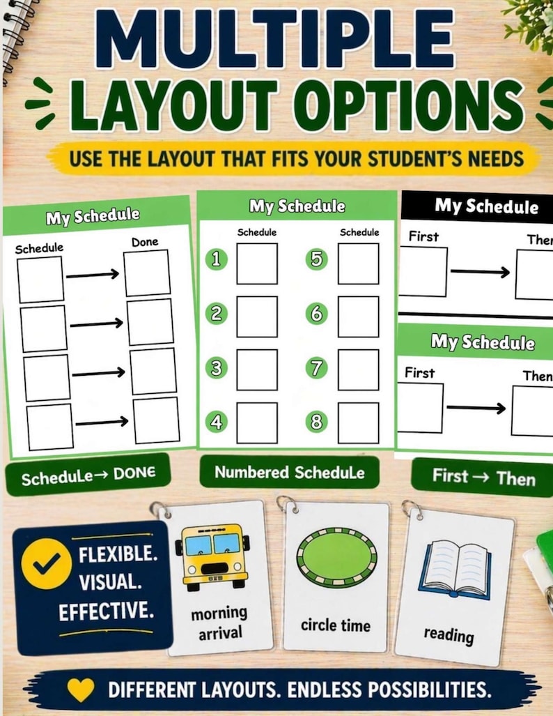 Visual Schedule Printable for Autism ADHD, Editable Canva Routine Cards ...