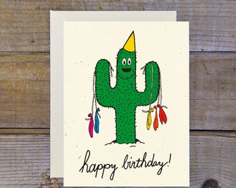 C-0405 Birthday Cactus Card