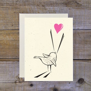 Carte oiseau amour C-0909