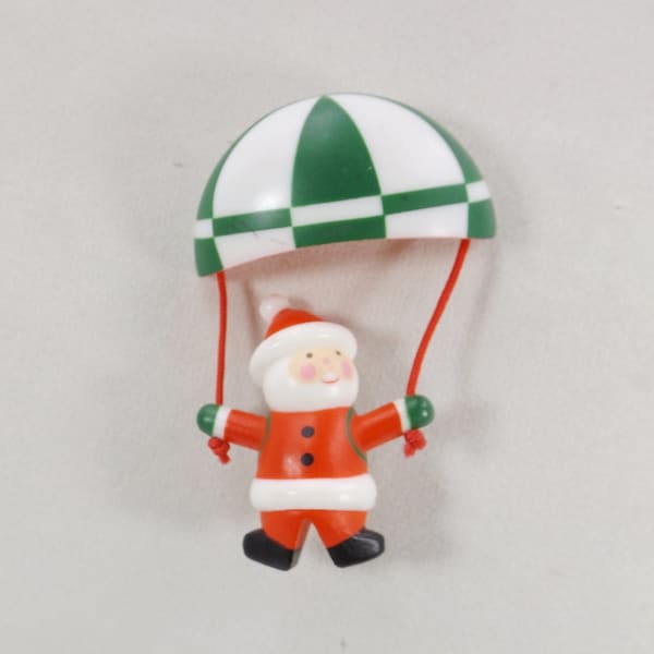 AVON "Santa's Away" Parachuting Santa Christmas Brooch