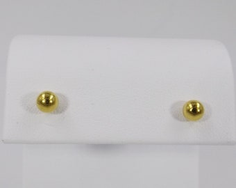 5mm Goldfarbene Kugel Ohrstecker