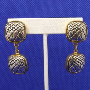 Mixed Metals Lizard Dangle Earrings