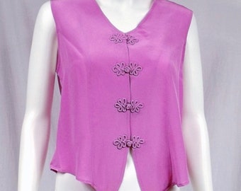 SOUTH DUDLEY 100% Seide Top US Size Small S