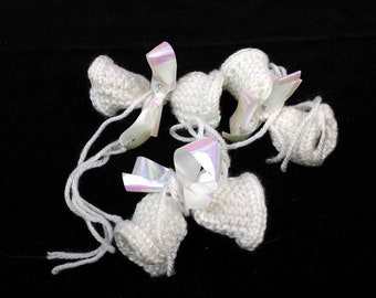 3er Set Drei hand gestrickte Jingle Bells