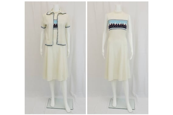 ST. JOHN KNITS Dress and Matching Cardigan Size S… - image 1