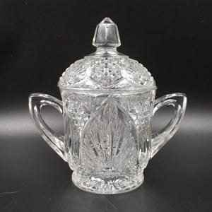 ca. 1900 CAMBRIDGE GLASS Two Handled Cracker Jar