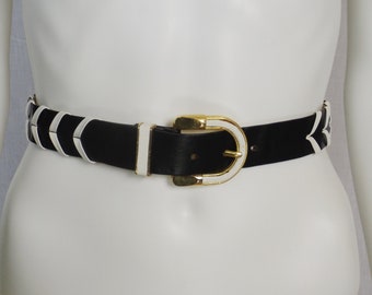 ABBE CREATIONS Braided Leather Belt US Size Large L