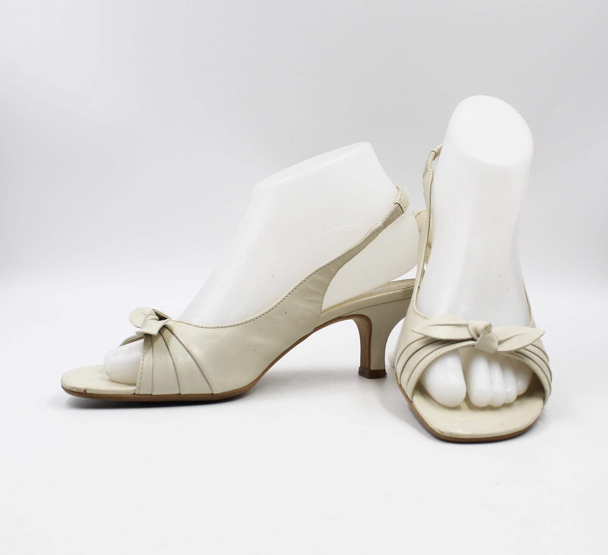 Sandales à Talons Franco Sarto – Bout Ouvert – Bride Cheville – Noir – Taille 42 (US 8)